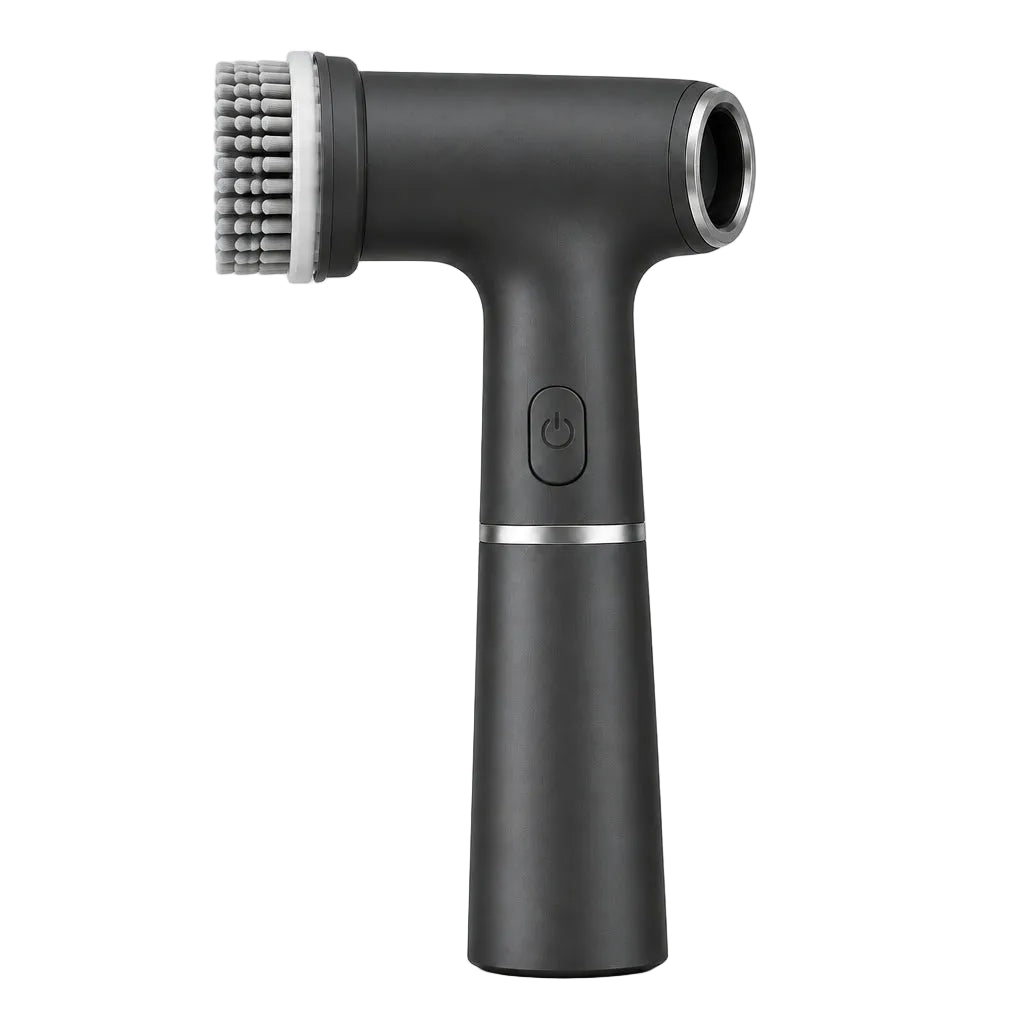 Handheld rechargeable electric rotating shower scrubber
