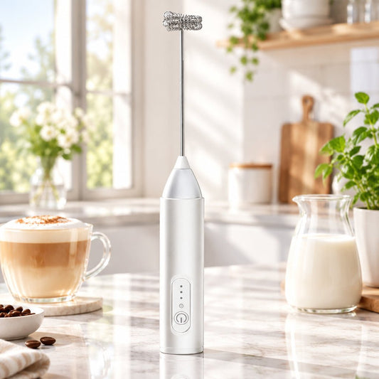 Electric Milk Frother & Foam Whisk for Coffee - The Kitchen Store