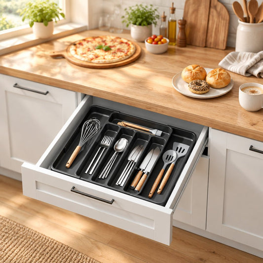 Adjustable Expandable Drawer Organizer - The Kitchen Store